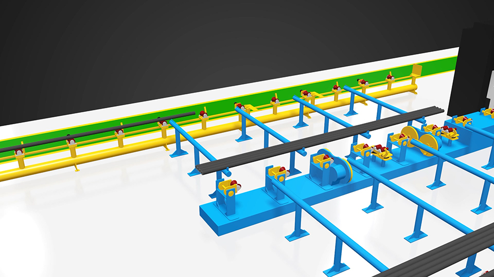 鋼管加工流水線 三維產品動畫